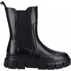 ) Fleur | Black | Women's Leather Chelsea Boots - 3 (Adults'