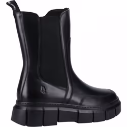 ) Fleur | Black | Women's Leather Chelsea Boots - 6 (Adults'