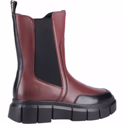 ) Fleur | Bordeaux | Women's Leather Chelsea Boots - 8 (Adults'