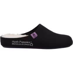 ) Hush Puppies The Good 90% Recycled RPET Polyester Women's Black Slippers - Black, 6 (Adults'