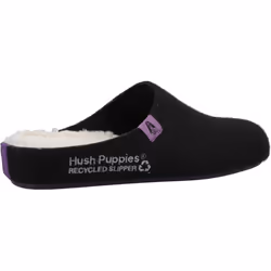 ) Hush Puppies The Good 90% Recycled RPET Polyester Women's Black Slippers - Black, 7 (Adults'