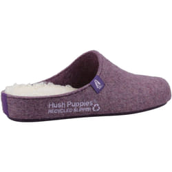 ) Hush Puppies The Good 90% Recycled RPET Polyester Women's Purple Slippers - Purple, 3 (Adults'