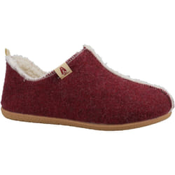 ) Hush Puppies Good Recycled RPET Polyester Women's Burgundy Slippers - Red, 7 (Adults'