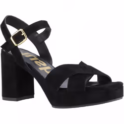 ) Ophelia | Black | Women's Chunky Heeled Shoes - 7 (Adults'