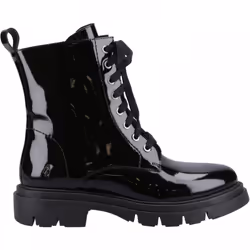 ) Rhea | Black | Women's Chunky Lace Up Boots - 3 (Adults'