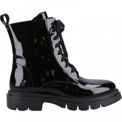 ) Rhea | Black | Women's Chunky Lace Up Boots - 3 (Adults'