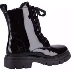 ) Rhea | Black | Women's Chunky Lace Up Boots - 3 (Adults'