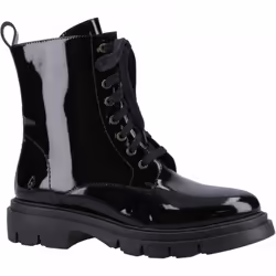 ) Rhea | Black | Women's Chunky Lace Up Boots - 7 (Adults'