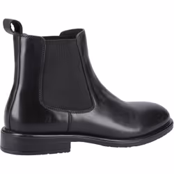 ) Hush Puppies Viola Leather Women's Black Boots - Black, 3 (Adults'