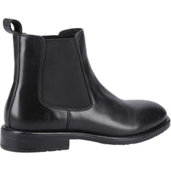 ) Hush Puppies Viola Leather Women's Black Boots - Black, 7 (Adults'