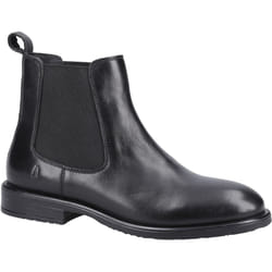 ) Hush Puppies Viola Leather Women's Black Boots - Black, 8 (Adults'