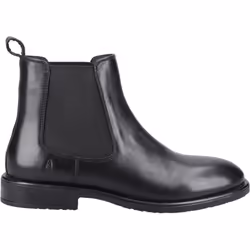 ) Hush Puppies Viola Leather Women's Black Boots - Black, 8 (Adults'