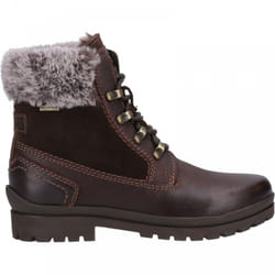 , Brown) Evenlode Brown Womens Warm-Lined Biker Boots - 5 (Adults'