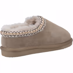 , Taupe) Foxmoor Taupe Ladies Luxury Sheepskin Lined Slippers - 4 (Adults'