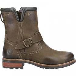 , Khaki) Kinsham Khaki Waterproof Ladies Zip-up Biker Boots - 3 (Adults'