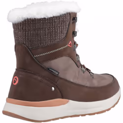 , Brown) Sheephouse Brown Waterproof Womens Warm-Lined Zip Up Ankle Boots - 6 (Adults'