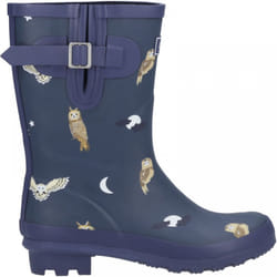 , Owls) Woodland Mid Owls Ladies Mid-Calf Print Wellies - 4 (Adults'