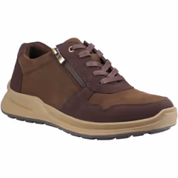 ) Hush Puppies Alexander Leather Men's Brown Lace-Up Shoes - Brown, 12 (Adults'