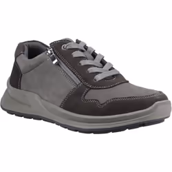 ) Hush Puppies Alexander Leather Men's Grey Lace-Up Shoes - Grey, 12 (Adults'
