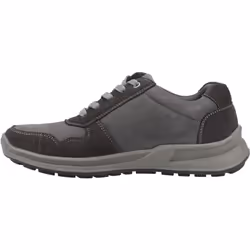 ) Hush Puppies Alexander Leather Men's Grey Lace-Up Shoes - Grey, 12 (Adults'