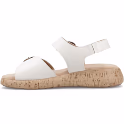 ) Hush Puppies Alison Leather Women's Cream Sandals - Cream, 3 (Adults'