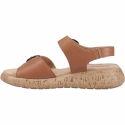 ) Hush Puppies Alison Leather Women's Tan Sandals - Brown, 5 (Adults'