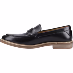 ) Hush Puppies Benedict Leather Men's Black Loafers - Black, 10 (Adults'
