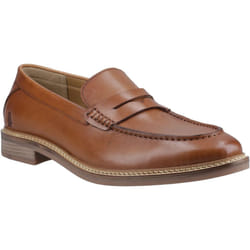 ) Hush Puppies Benedict Leather Men's Tan Loafers - Brown, 11 (Adults'