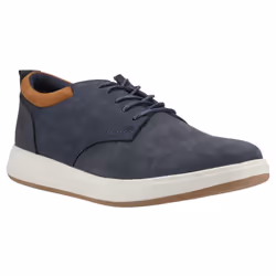) Hush Puppies Bowen Leather Men's Navy Lace-Up Shoes - Blue, 6 (Adults'