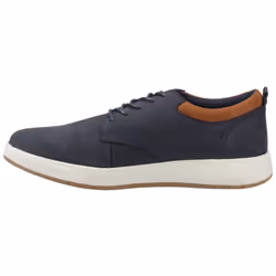 ) Hush Puppies Bowen Leather Men's Navy Lace-Up Shoes - Blue, 6 (Adults'