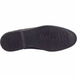 ) Hush Puppies Bowie Leather Men's Black Loafers - Black, 6 (Adults'