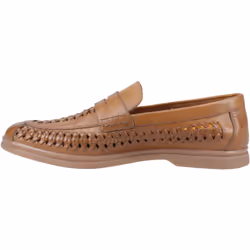 ) Hush Puppies Bowie Leather Men's Tan Loafers - Brown, 11 (Adults'