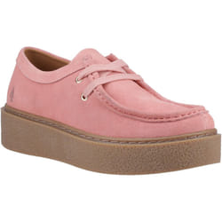 ) Hush Puppies Bridie Suede Leather Women's Pink Moccasins Shoes - Pink, 4 (Adults'