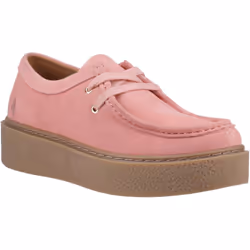 ) Hush Puppies Bridie Suede Leather Women's Pink Moccasins Shoes - Pink, 6 (Adults'