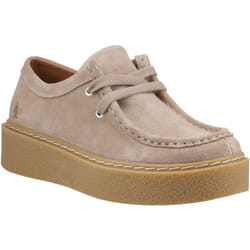 ) Hush Puppies Bridie Suede Leather Women's Taupe Moccasins Shoes - Brown, 5 (Adults'