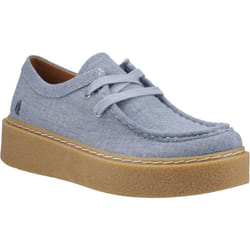 ) Hush Puppies Bridie Textile Textile Women's Denim Moccasins Shoes - Blue, 3 (Adults'