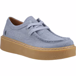 ) Hush Puppies Bridie Textile Textile Women's Denim Moccasins Shoes - Blue, 5 (Adults'