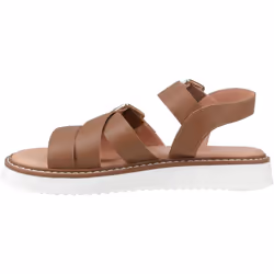 ) Hush Puppies Cady Leather Women's Tan Sandals - Brown, 5 (Adults'