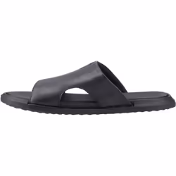 ) Hush Puppies Callum Slide Leather Men's Black Sandals - Black, 7 (Adults'
