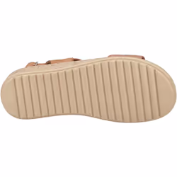 ) Hush Puppies Ebony Wide Fit Leather Women's Tan Sandals - Brown, 7 (Adults'