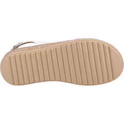) Hush Puppies Ebony Wide Fit Leather Women's White Sandals - White, 3 (Adults'
