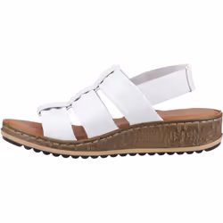 ) Hush Puppies Eden Gladiator Leather Women's White Sandals - White, 3 (Adults'