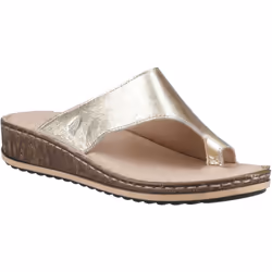 ) Hush Puppies Elissa Toepost Suede Women's Gold Sandals - Gold, 5 (Adults'