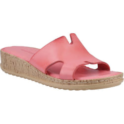 ) Hush Puppies Eloise Leather Women's Coral Sandals - Red, 3 (Adults'