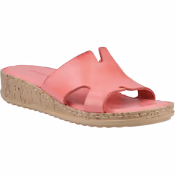 ) Hush Puppies Eloise Leather Women's Coral Sandals - Red, 6 (Adults'