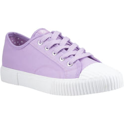 ) Hush Puppies Freya Canvas Textile Women's Lilac Trainers - Purple, 3 (Adults'