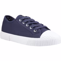 ) Hush Puppies Freya Canvas Textile Women's Navy Trainers - Blue, 3 (Adults'