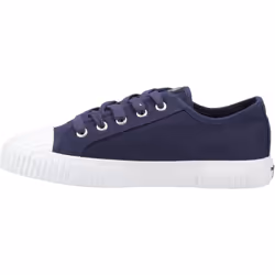 ) Hush Puppies Freya Canvas Textile Women's Navy Trainers - Blue, 3 (Adults'