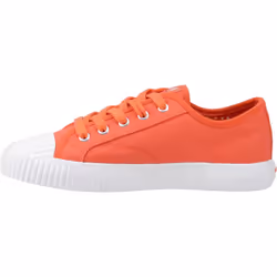 ) Hush Puppies Freya Canvas Textile Women's Orange Trainers - Orange, 3 (Adults'