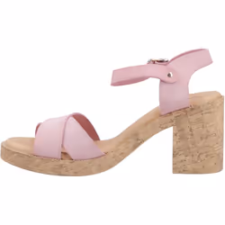 ) Hush Puppies Georgia Cork Leather Women's Blush Sandals - Pink, 7 (Adults'